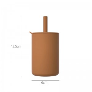 Водоустойчива купа за теч със силиконова сламка за хранене на бебе